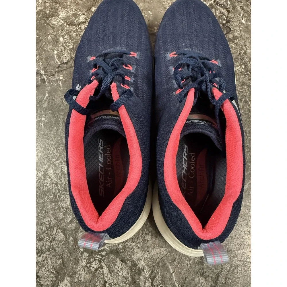 Skechers Navy and Pink Air Cooled Sneakers - Picture 8 of 12